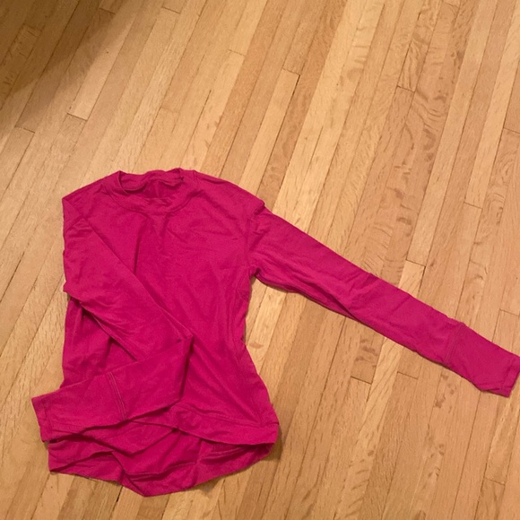 pink raspberry Lululemon long sleeve top - Picture 2 of 4